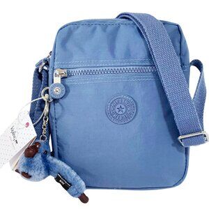 brand new kipling messenger bag passport crossbody kid girl lady haze blue